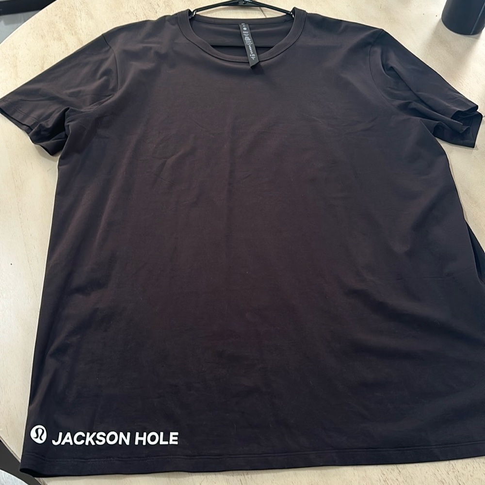 Lululemon Men’s Fundamental Tee in Black with Jackson Hole Imprint